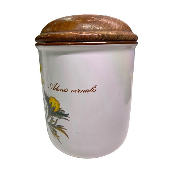 Villeroy & Boch Botanica Container Jar With Lid Adonis Vernalis 4.5” Tall *READ - Picture 3 of 13